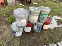Pails of Synthetic Lubricant and Others