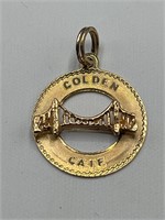 14k gold Golden Gate pendant