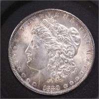 US Coins 1889 Morgan Silver Dollar, Circulated