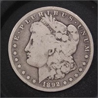 US Coins 1892-S Morgan Silver Dollar, Circulated