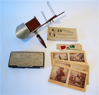 Vintage stereo viewer with cards