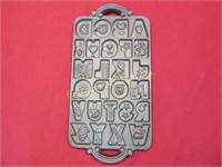 Cast Iron Chocolate Mold, Letters