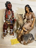2 Native American Figurines