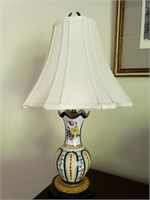 Antique Floral Porcelain Lamp