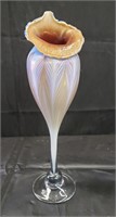 Mouth-blown art glass vase