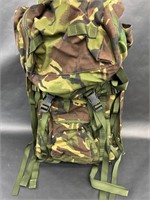 Military Long Back Rucksack with Pouch Sides