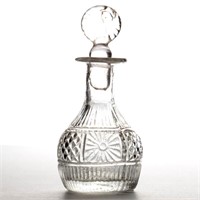 BLOWN-MOLDED GIII-12 TOY DECANTER, colorless,