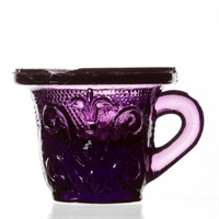 PRESSED LACY TOY CUP, amethyst, diamond, scroll