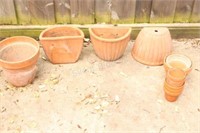 Assortment of Red Clay Planters