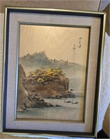 Beautiful Vintage Chinese Silk Painting  Signed