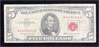 1963 $5 Red Seal Note