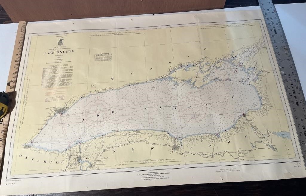 1959 Lake Ontario Nautical Chart/Map