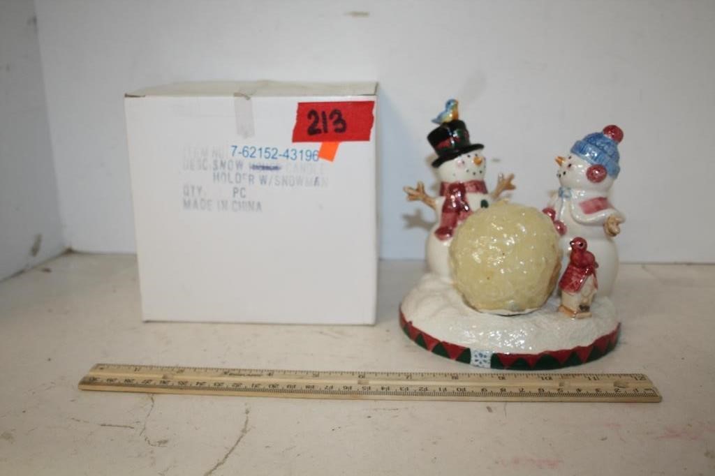 Snowman Candle Holder  in box