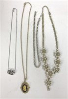 (4) Costume Jewelry necklaces including an Avon