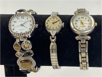 (3) Ladies Wristwatches, Kim Rogers, Bulova and