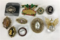 (10) Assorted Brooch pins, Monet, 1928 and others