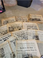 Lot of 1963 Detroit News Papers