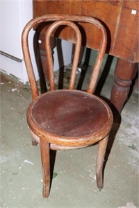 5 Chairs - bent wood, spindle back, 2 ladder back