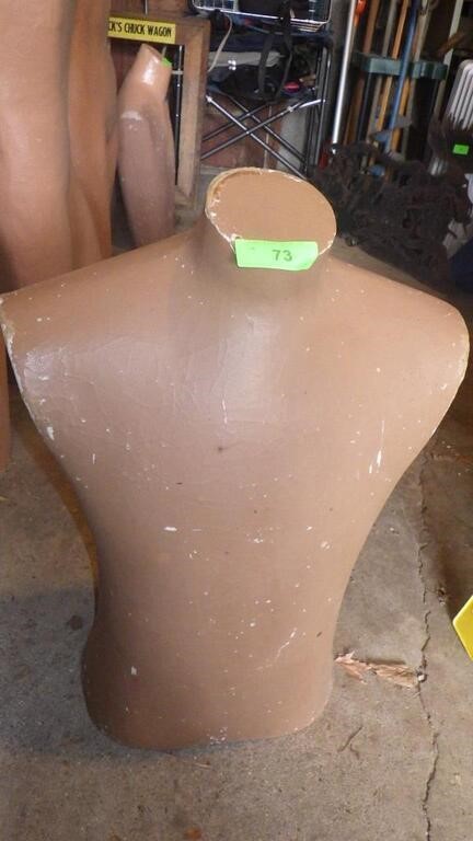 VINTAGE MANNEQINN TORSO - PAPER MACHE  25"