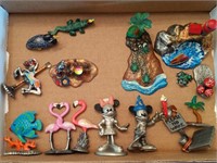 Pewter figurines, Mickey mouse Minnie mouse and