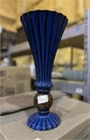 Blue Art Glass Flower Vase