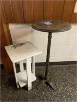 2 small tables including fern stand