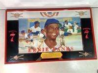 Ernie Banks Mirrored Commemorative, 24in X 40in