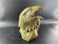 Soapstone eagle by Michael Scott 12" tall, very we