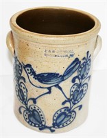 R&B Diebboll 7.5"H Bird & Floral Decoration Crock