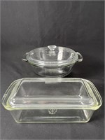 Lot Of 2 Anchor Hocking & Pyrex Ovenware