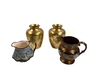 Gilt Vases, Copper Luster