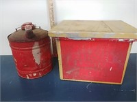 Vtg. Gas Can & Fire Box