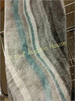 RUG GRAY AND TEAL 59X83