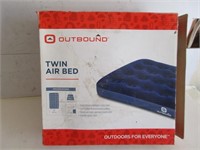 OUTBOUND TWIN AIR BED FOR OUTDOORS  AS IS