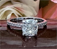 2.00 Cts Cushion Engagement Ring
