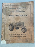 Allis Chalmers model WD tractor manual