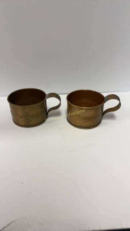 D Stailey Liverpool Pa., Copper Cups