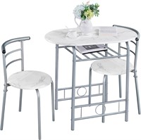 Yaheetech 3-Pc Dining Set  Table  2 Chairs