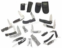 (18pc) Pocket Knives, Gerber, Fury, Degen