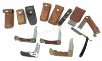 (7pc) Pocket Knives, Trades Pro, Schrade, Rigid