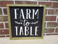 Farm to Table Wall Decor 12x12"