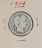 1914 P Barber Silver Quarter