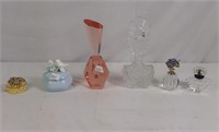 Assortment of collectible perfume bottles