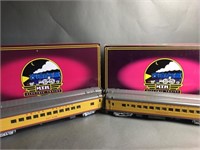 MTH O-scale 70’ Streamlined and ABS passenger cars