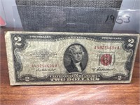 1953 A two dollar bill