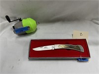 Zebco Fishing Reel Mac Pocket Knife in Box