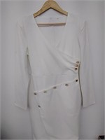 Women's size medium white dress with gold