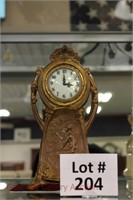 Metal Cased Mantle Clock: