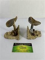 McClelland Barclay Bronze Mushroom Bookends