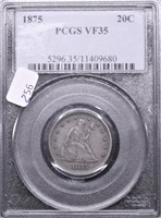 1875 PCGS VF35 20 CENT PIECE